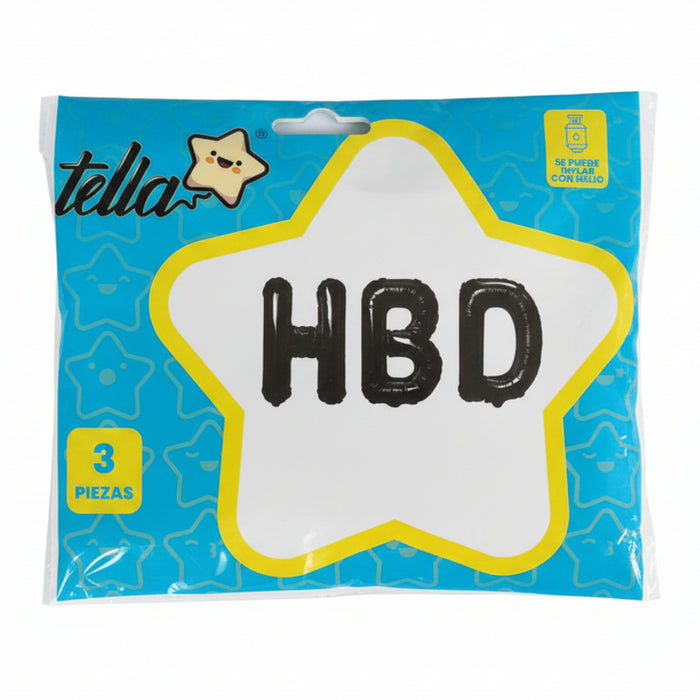 Globo HBD 32" Festella Negro