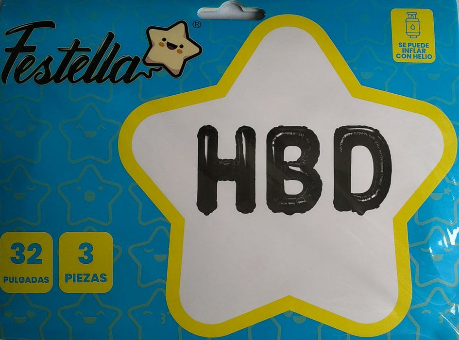 Globo HBD 32" Festella Negro