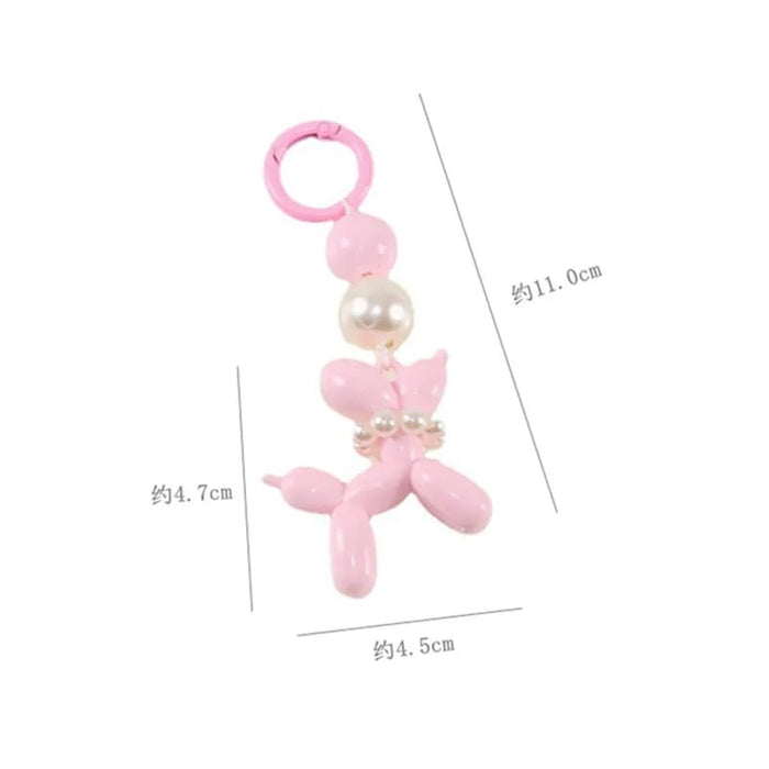 Llavero Balloon Dog Fucsia Perlas x 1