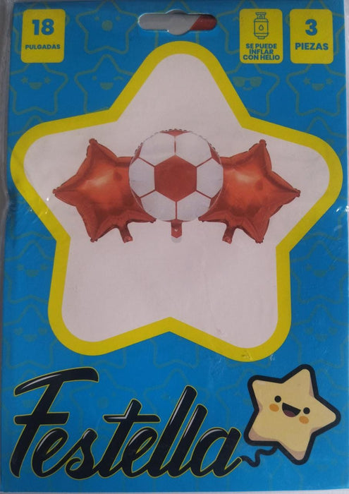Kit Globo Balon Rojo x 3 18" Festella