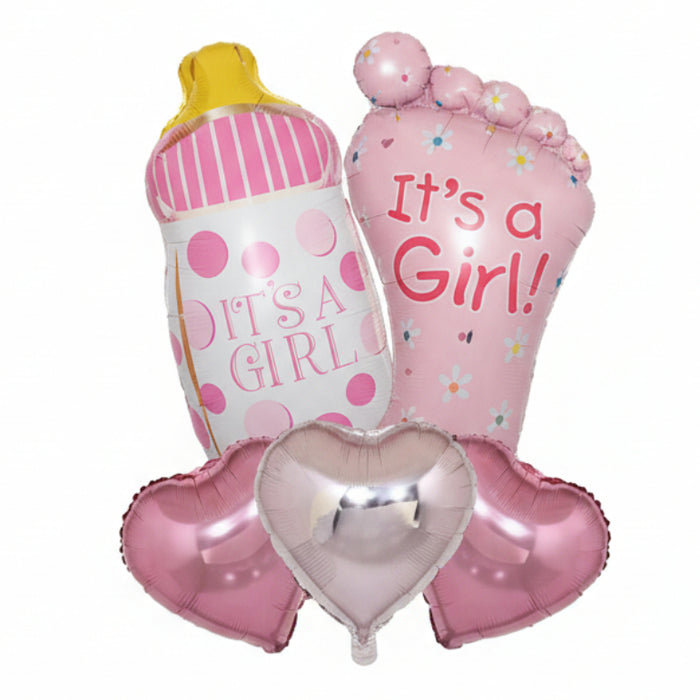 Kit de Globos Es un Niña x 5 Piezas Festella