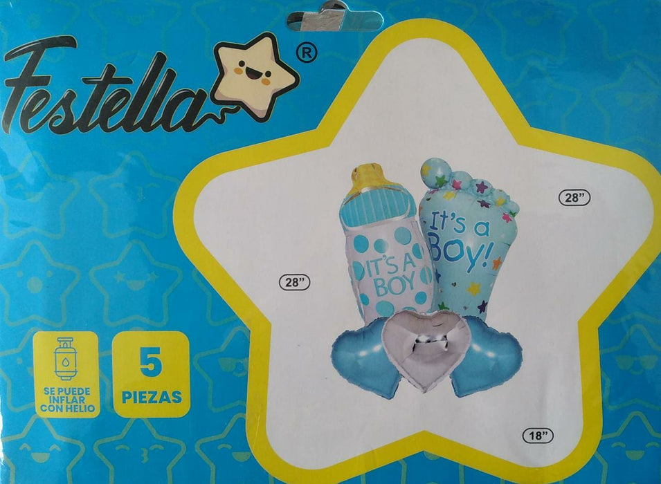 Bouquet de Globos its a Boy 5 piezas marca Festella