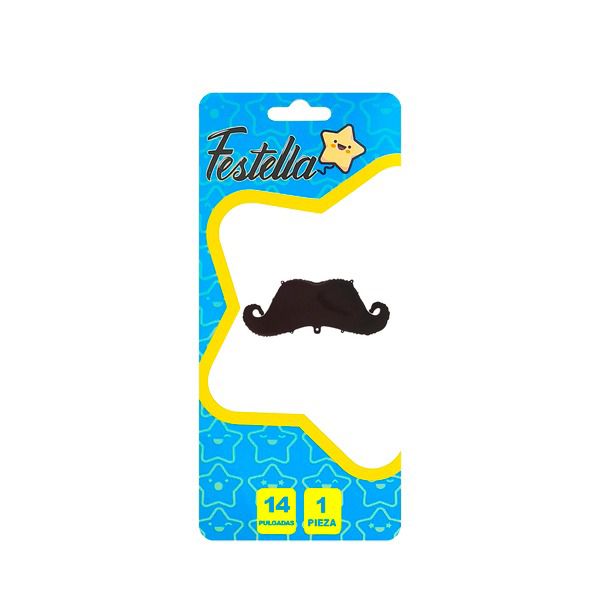 Globo Metalizado Bigote 14" Festella x 1