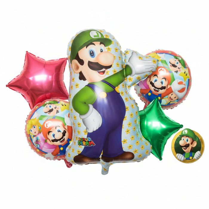 Bouquet de Globos Luigi x 5 Piezas 18"