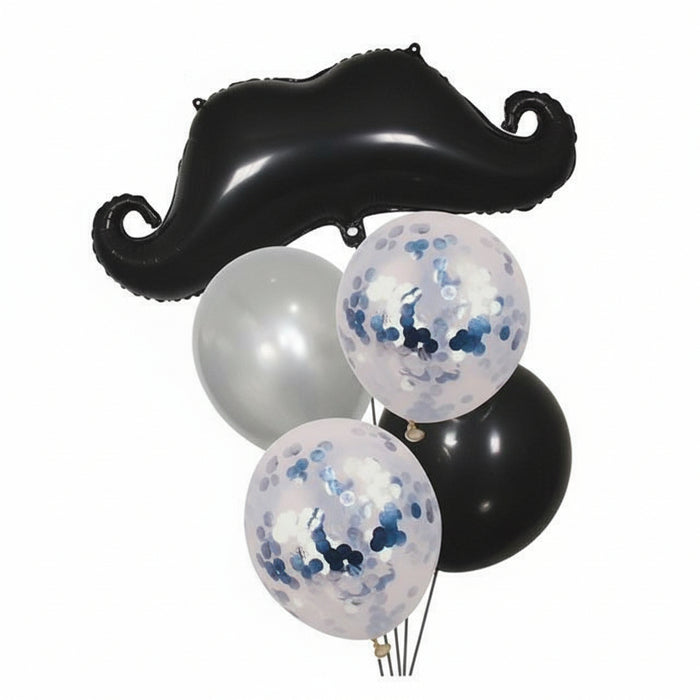 Bouquet De Globos Bigote x 5 Piezas Festella