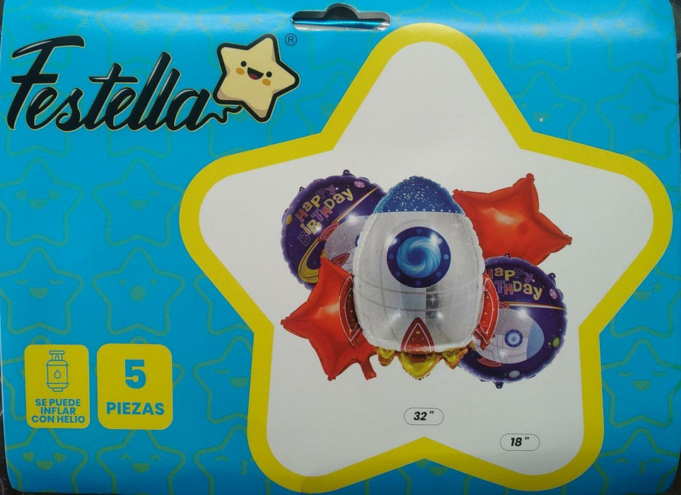 Bouquet Cohete x 5 piezas Marca Festella