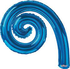 Globo Kurly Espiral Azul Oscuro 17" Festella