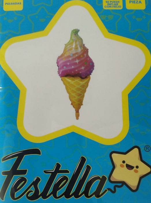 Globo Metalizado Cono de Helado 47" Festella