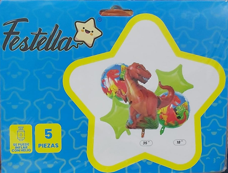 Bouquet Dinosaurio Rex x5 Piezas