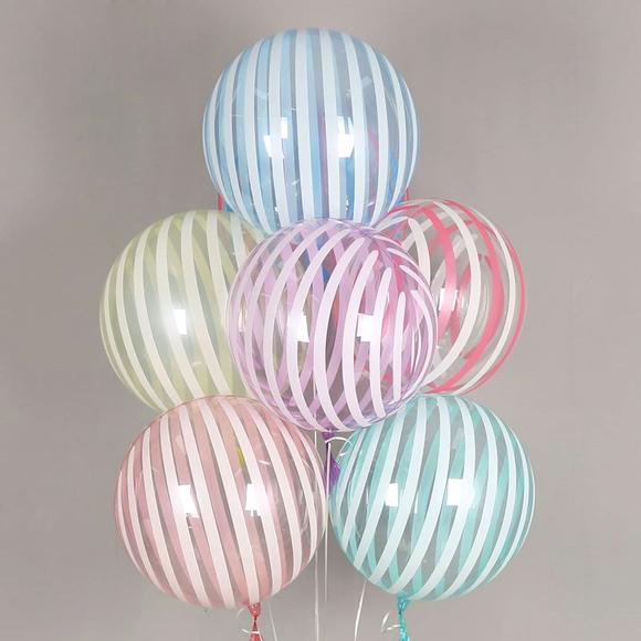 Globo Burbuja Lollipop 18" Cristal Surtidos x 25