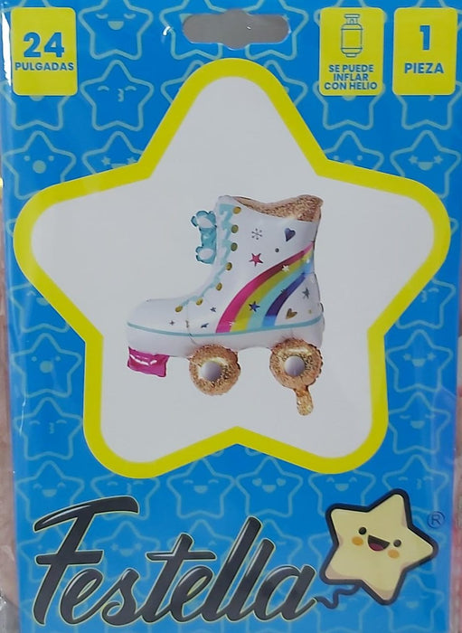 Globo De Patin Arcoiris 24"