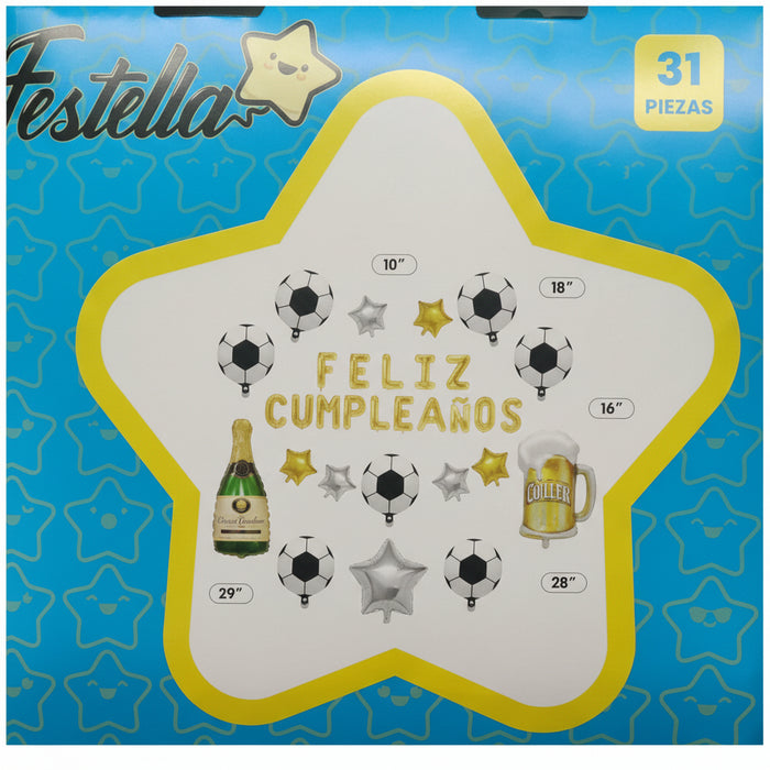 Kit para decoracion de fiesta con tematica de Futbol