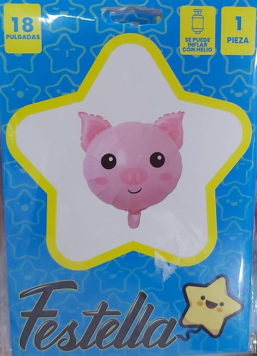 Globo Animalito Cerdo De 18"