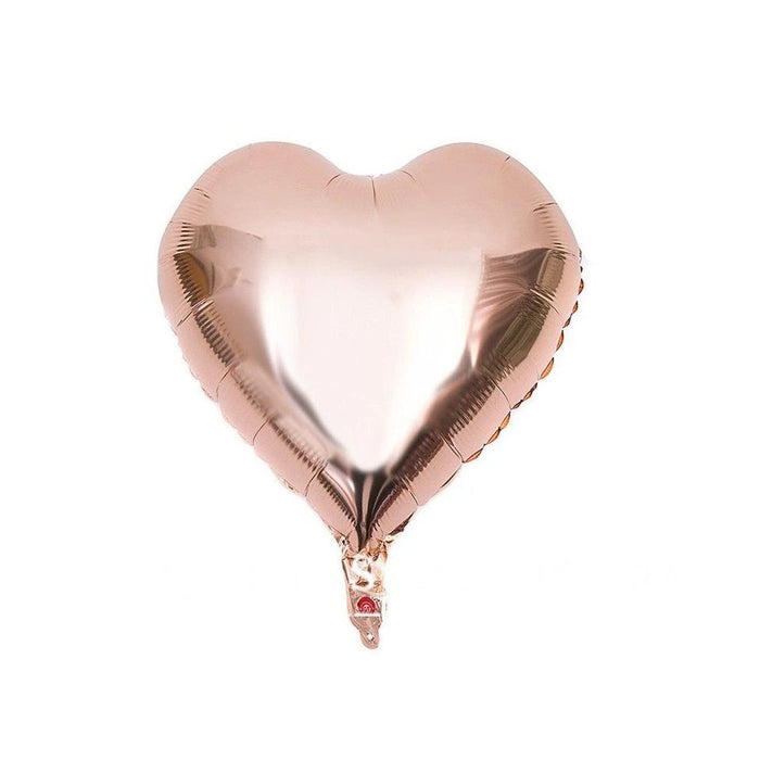 Globo Metalizado Corazón 5" Dorado Rosa x 2 unidades Festella