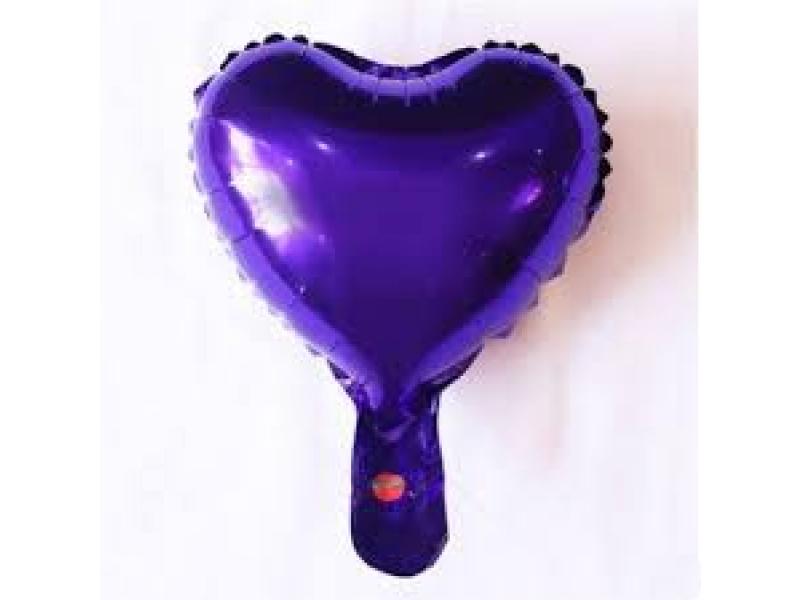 Globo Corazon 9" Morado Qualatex