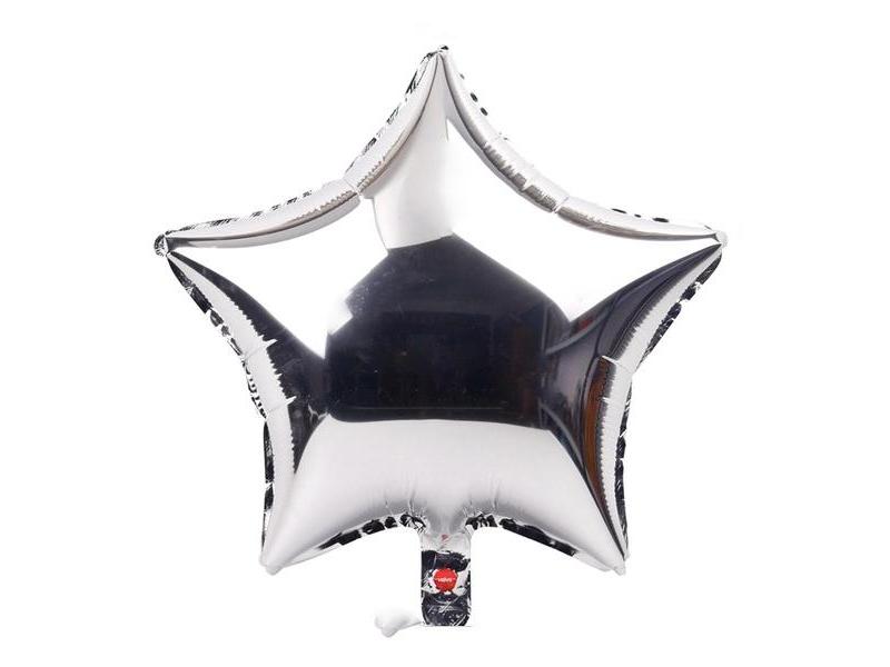 Globo Metalizado  Estrella 10" Plateada x 1 Unidad Festella