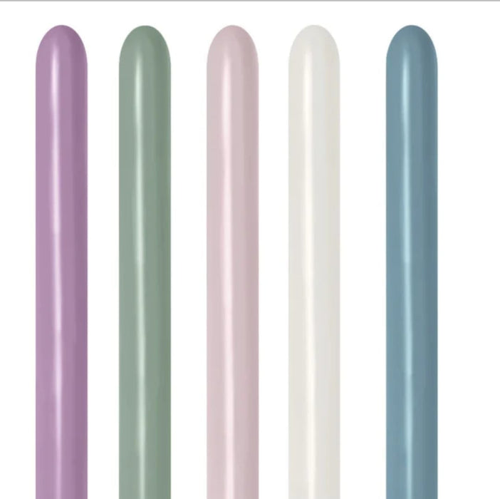 Globo  Surtido Pastel Dusk Surtido Tubito 260 X 50 Unidades Sempertex